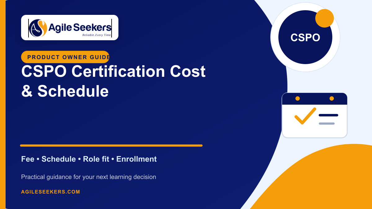CSPO Certification Cost and Schedule in India